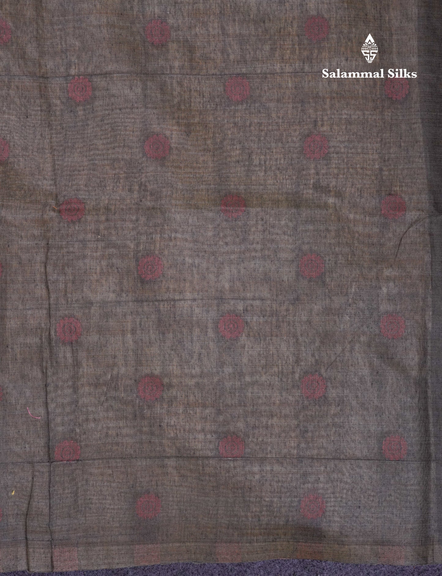 Beautiful Dark Peach Muga Cotton Saree With Contrast Maroon Blouse