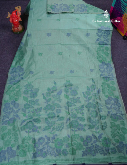 Beautiful Dark Peach Muga Cotton Saree With Contrast Maroon Blouse