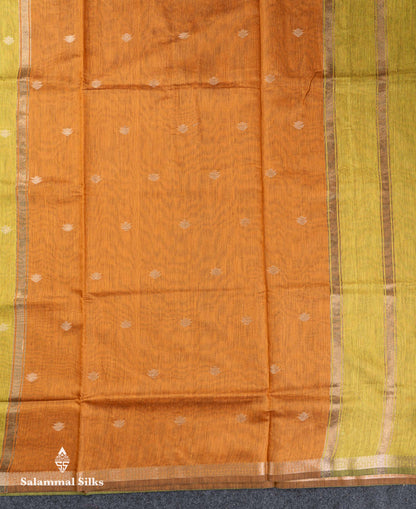 Beautiful Light Chocolate Maheshwar Cotton Saree With Contrast Light Lavender Blouse
