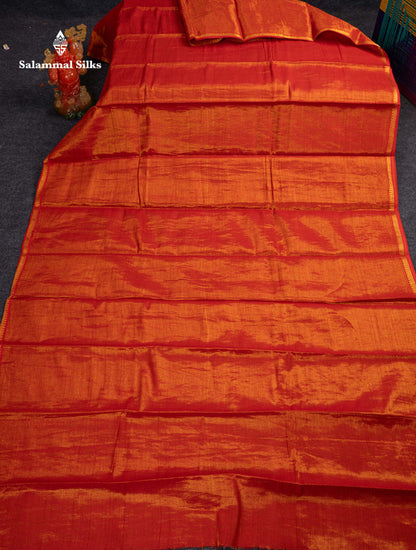 Stunning Lavender Tissue Sungudi Cotton Saree With Small Traditional Zari Border