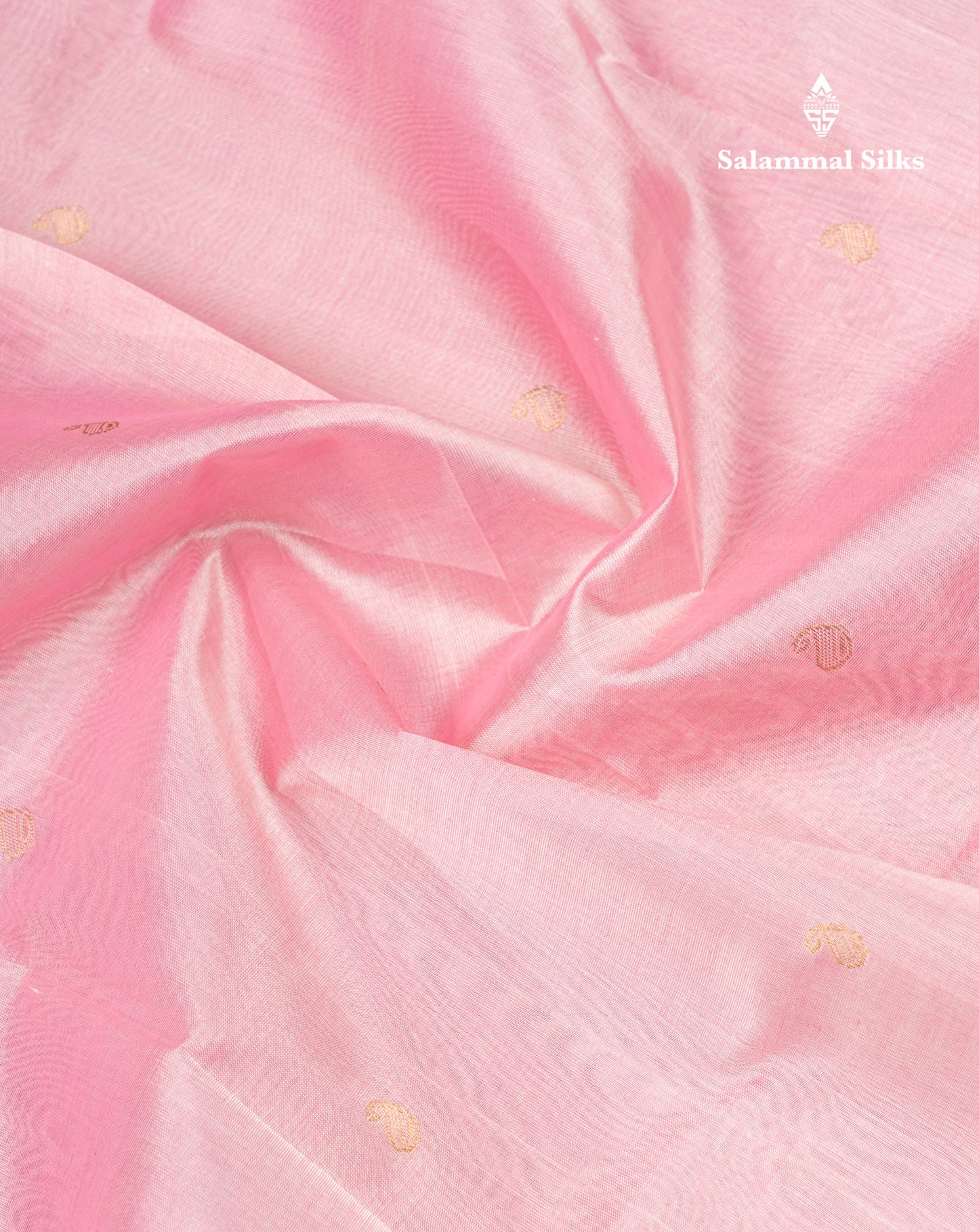 Sandal Pure Silk Cotton Saree With Contrast Violet Traditional Temple & Rettapet Border