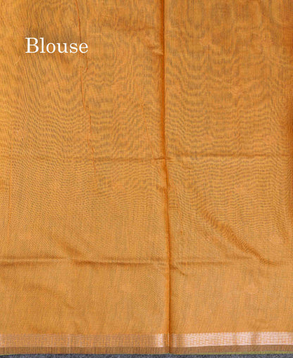 Beautiful Light Chocolate Maheshwar Cotton Saree With Contrast Light Lavender Blouse