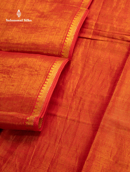Stunning Lavender Tissue Sungudi Cotton Saree With Small Traditional Zari Border