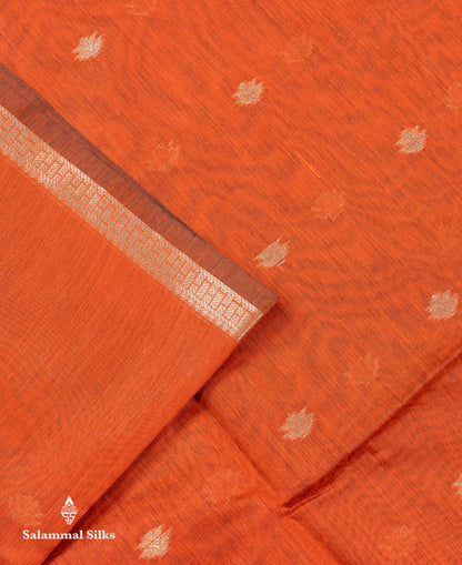 Beautiful Light Chocolate Maheshwar Cotton Saree With Contrast Light Lavender Blouse