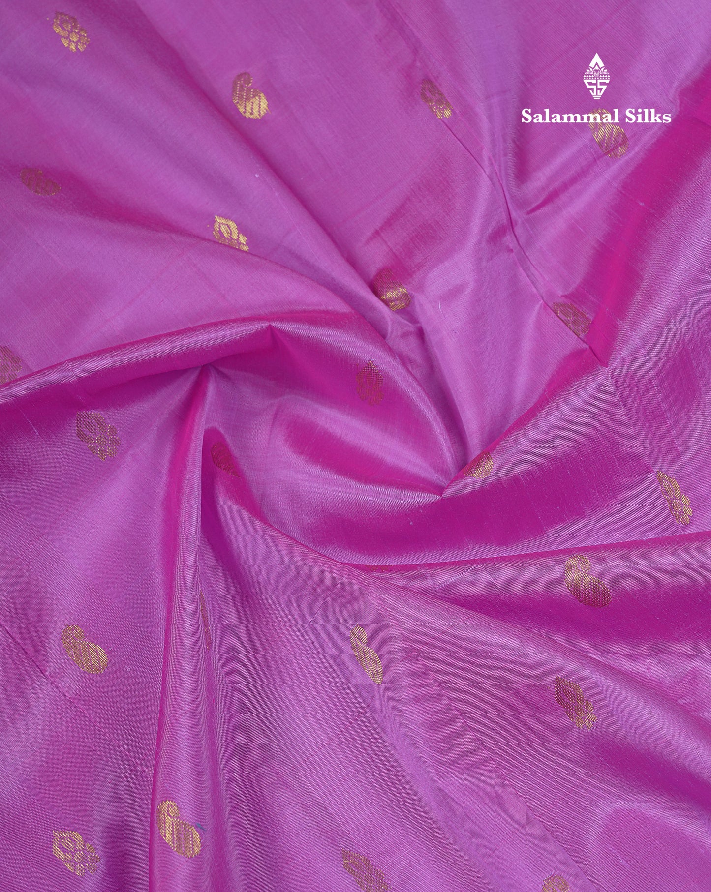 Beautiful Lavender Pure Kanjivaram Silk Saree With Contrast Light Violet Traditional One Side Border