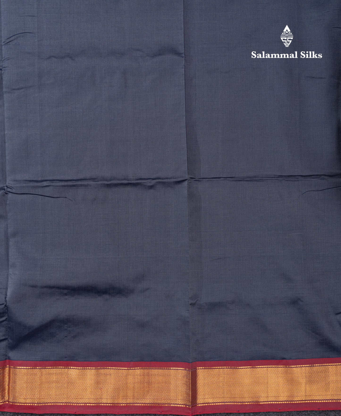 Dark Grey Plain Semi Silk Cotton Saree With Contrast Pink Blouse