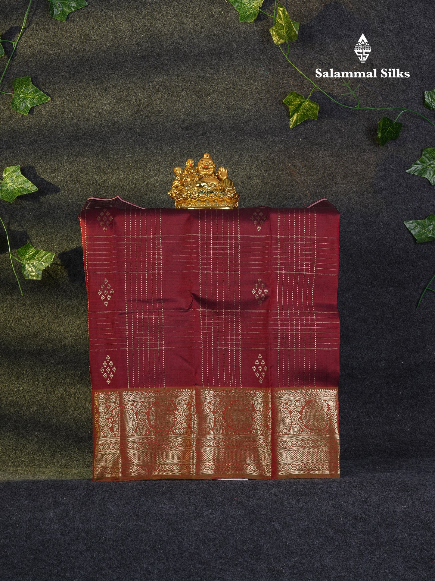 Beautiful Pure Silk Pattu Pavadai (Maroon) With Contrast Olive Mustard Yellow Blouse 18"