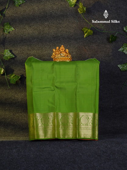 Beautiful Pure Silk Pattu Pavadai (Maroon) With Contrast Olive Mustard Yellow Blouse 18"