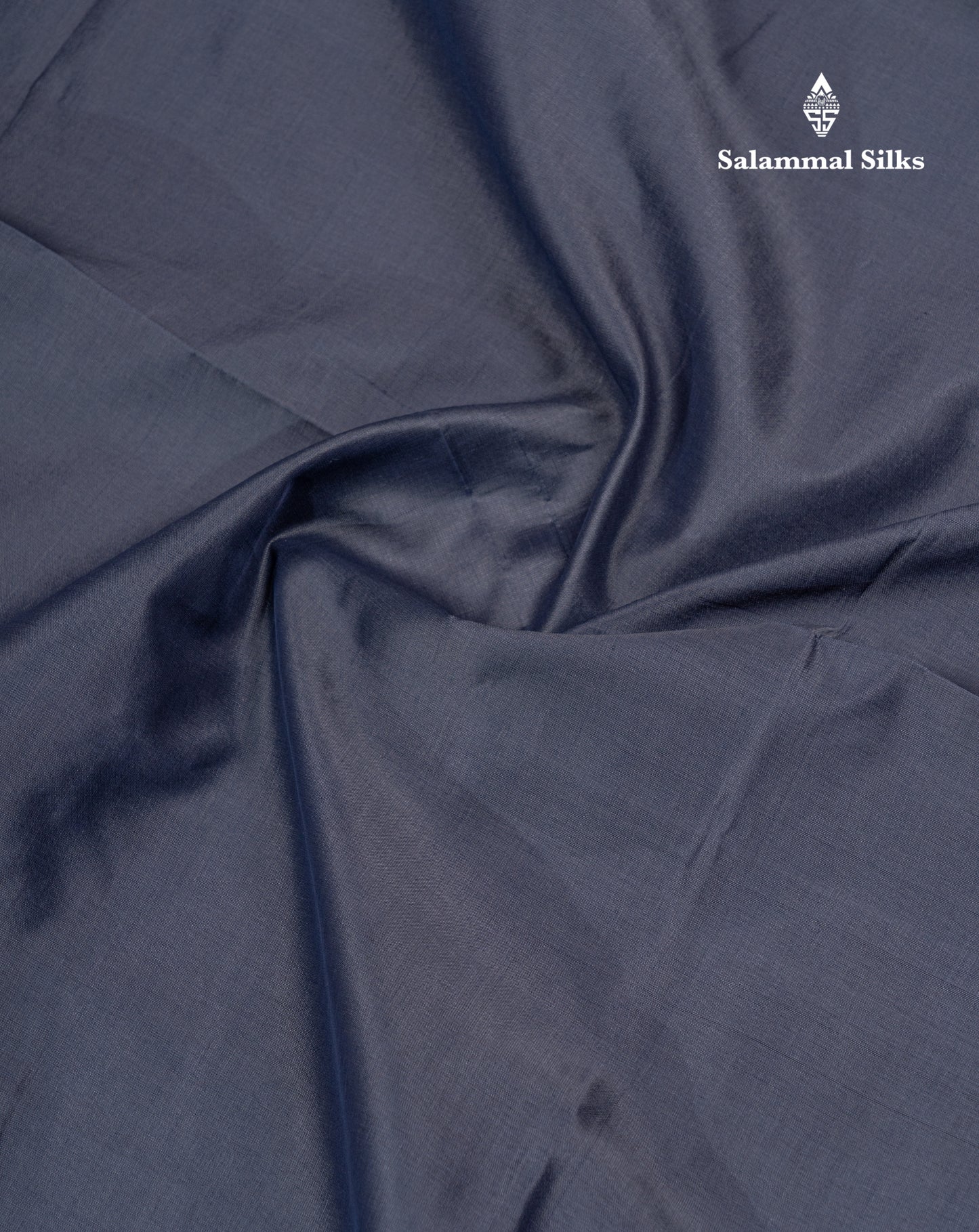 Dark Grey Plain Semi Silk Cotton Saree With Contrast Pink Blouse