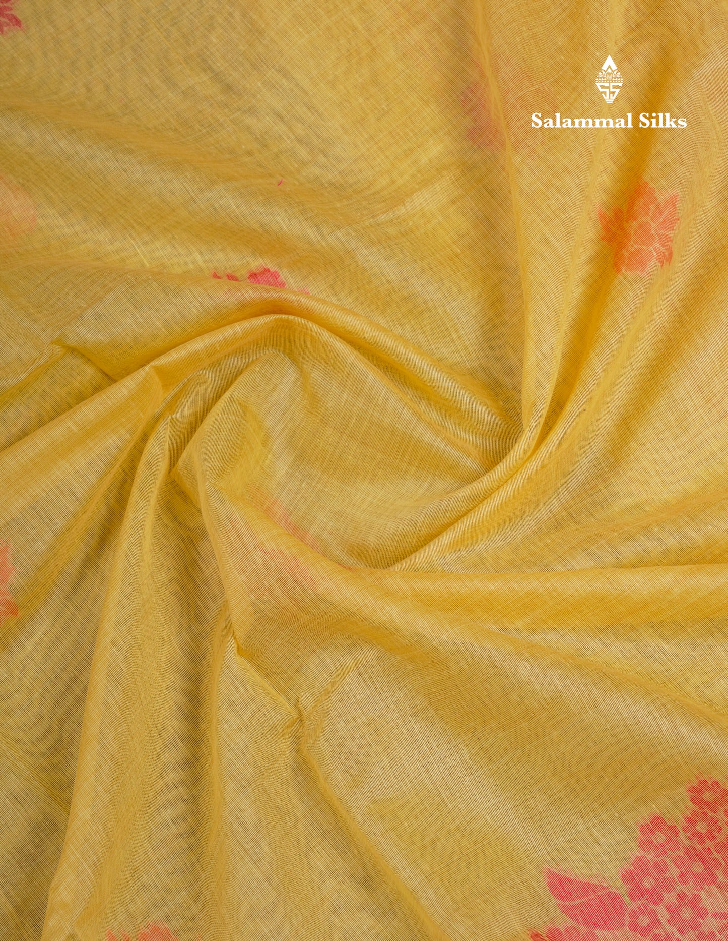Beautiful Dark Peach Muga Cotton Saree With Contrast Maroon Blouse