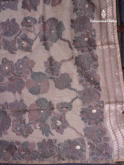 Beautiful Light Yellow Muga Cotton Saree With Contrast Light Red Blouse