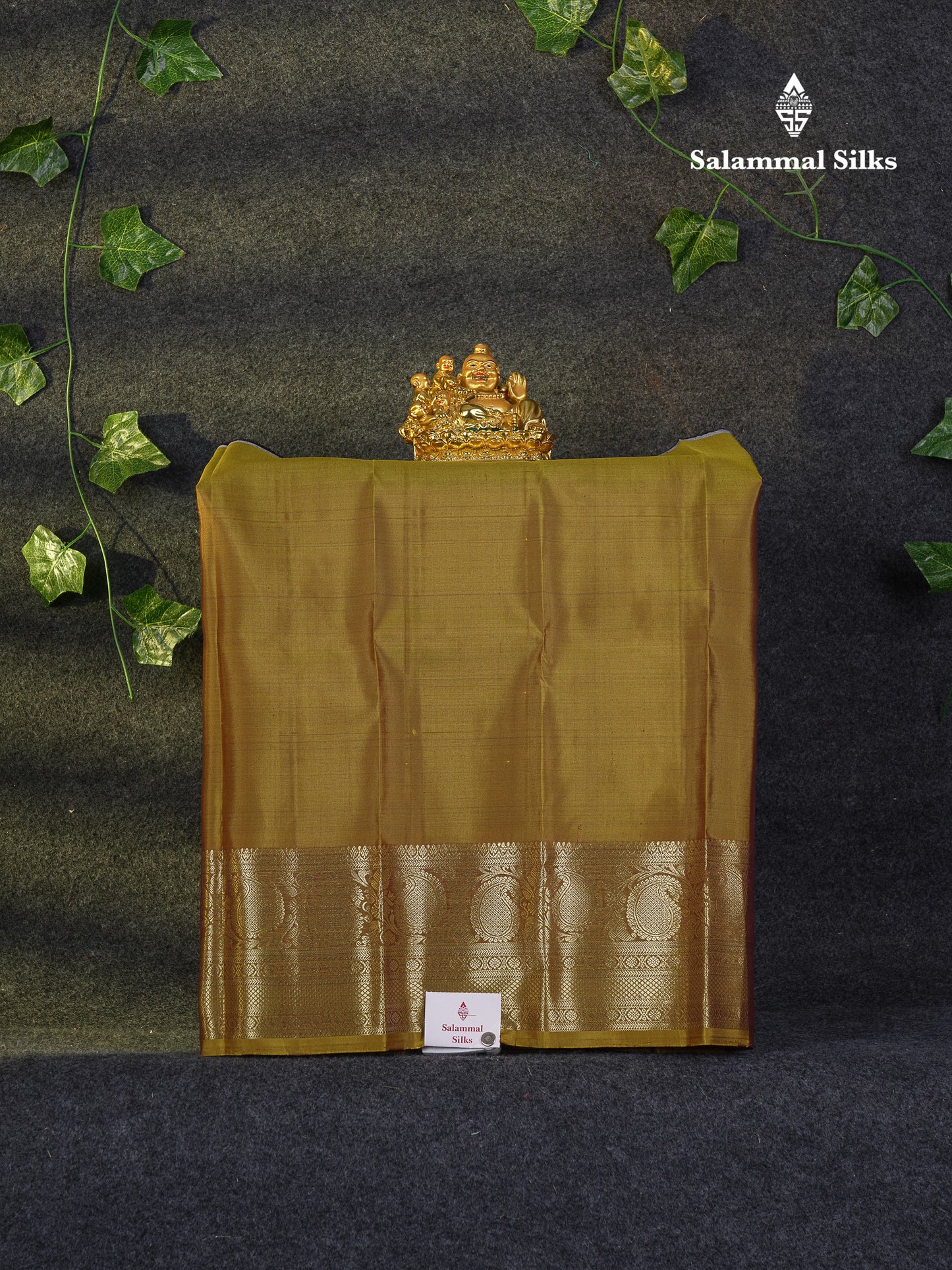 Beautiful Pure Silk Pattu Pavadai (Maroon) With Contrast Olive Mustard Yellow Blouse 18"