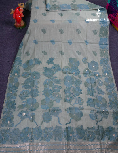 Beautiful Light Yellow Muga Cotton Saree With Contrast Light Red Blouse