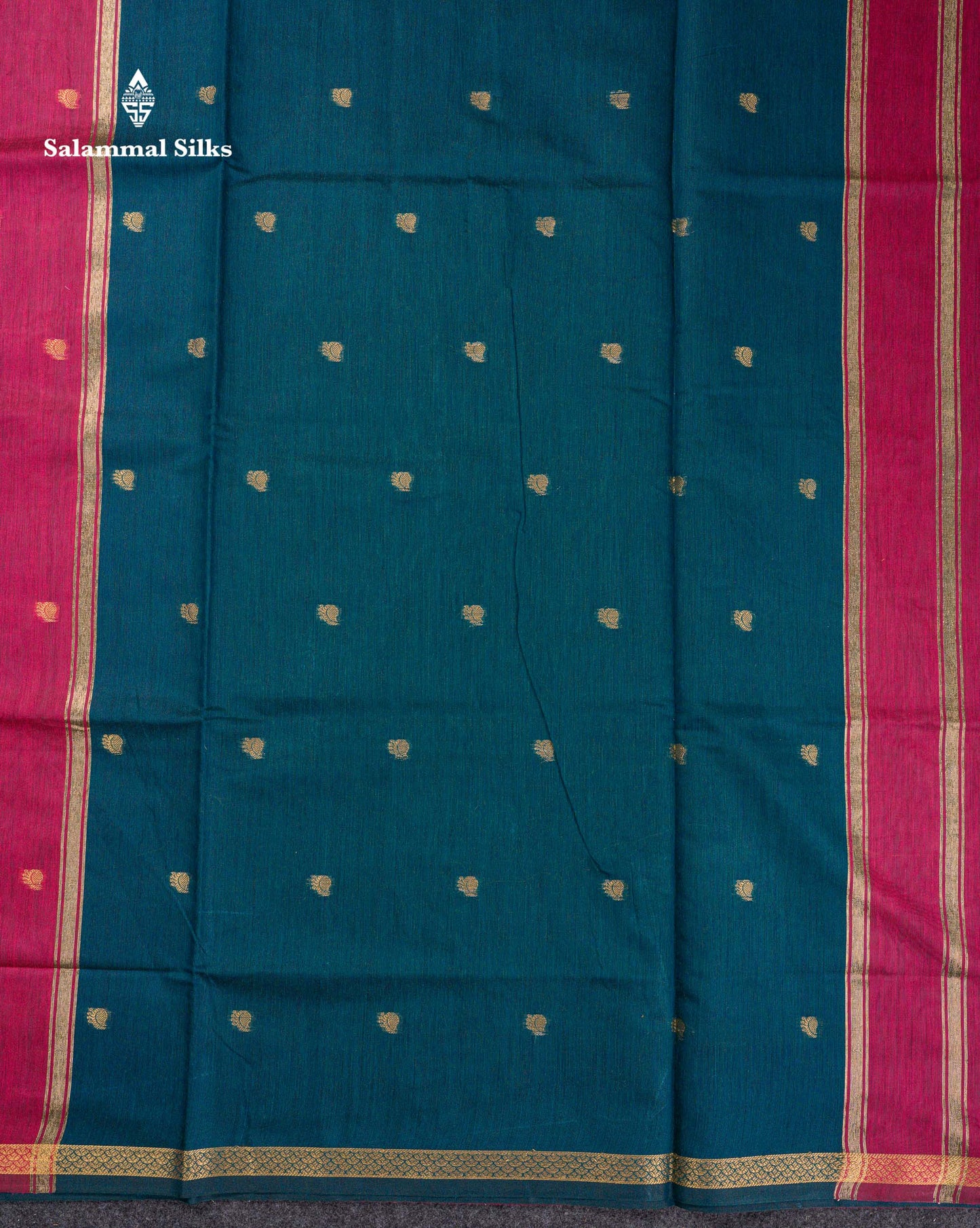 Beautiful Black Zari Butta Maheshwar Cotton Saree With Contrast Dual Tone Brown Blouse