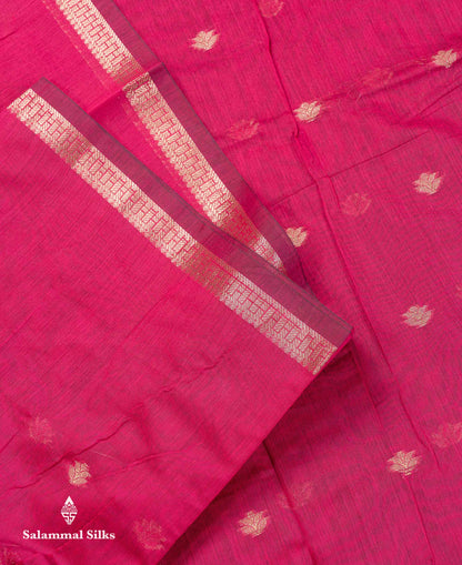 Beautiful Light Chocolate Maheshwar Cotton Saree With Contrast Light Lavender Blouse