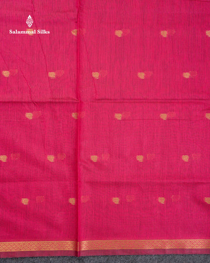 Beautiful Black Zari Butta Maheshwar Cotton Saree With Contrast Dual Tone Brown Blouse