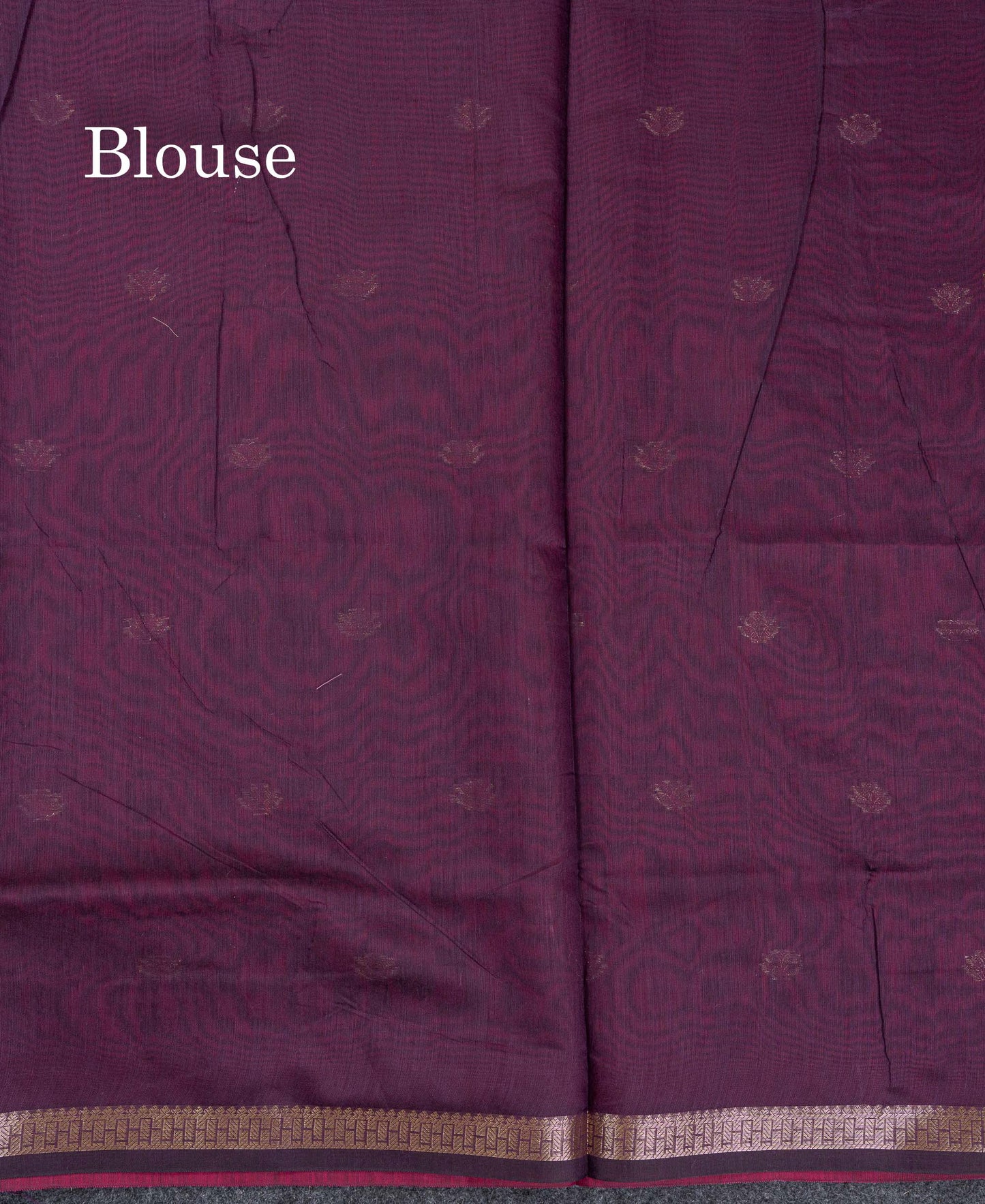 Beautiful Light Chocolate Maheshwar Cotton Saree With Contrast Light Lavender Blouse