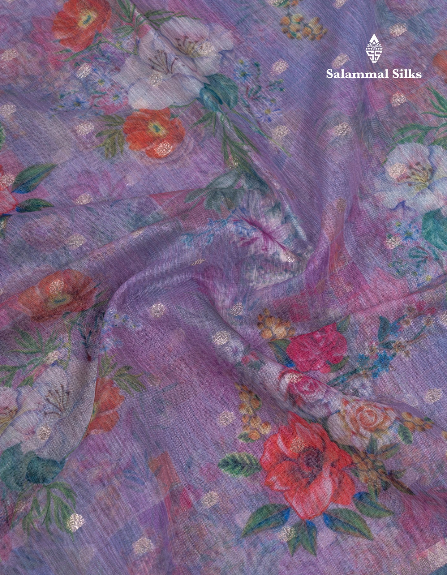 Light Pink Printed Linen Mix Fancy Saree With Contrast Peacock Green Fancy Border