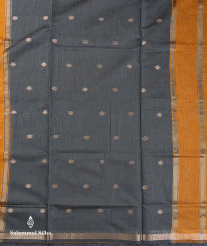 Beautiful Light Chocolate Maheshwar Cotton Saree With Contrast Light Lavender Blouse