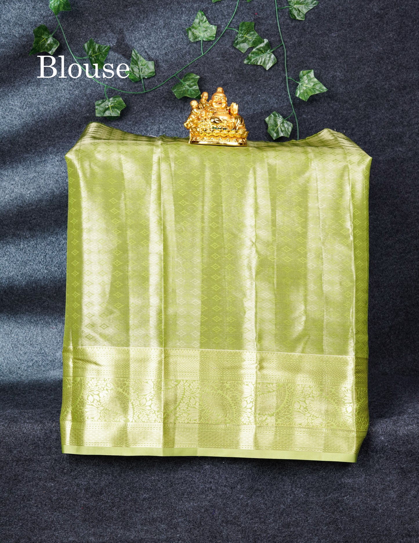 Semi Silk Pattu Pavadai Tissue (Violet) with Pista Green Blouse 27"