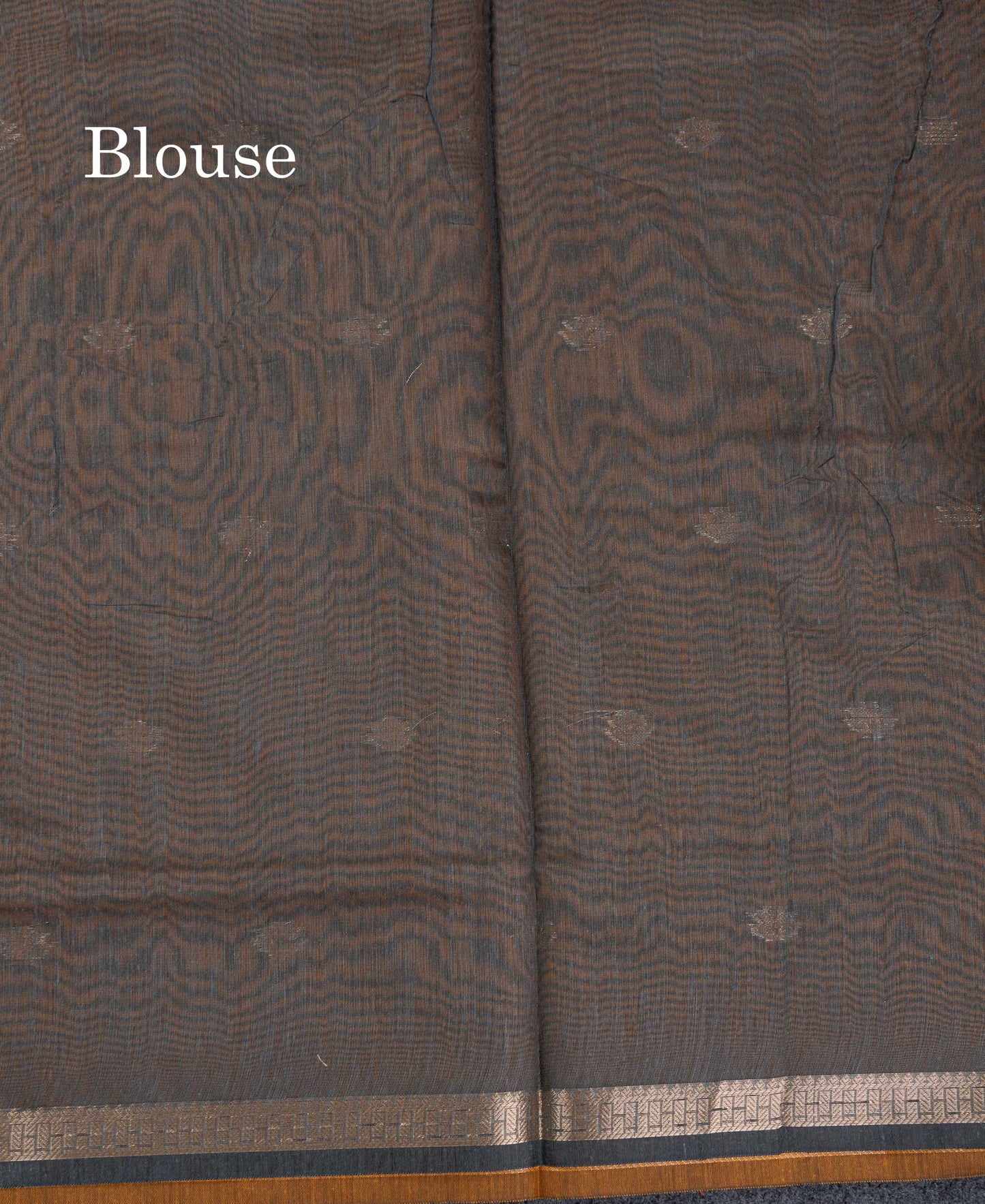 Beautiful Light Chocolate Maheshwar Cotton Saree With Contrast Light Lavender Blouse