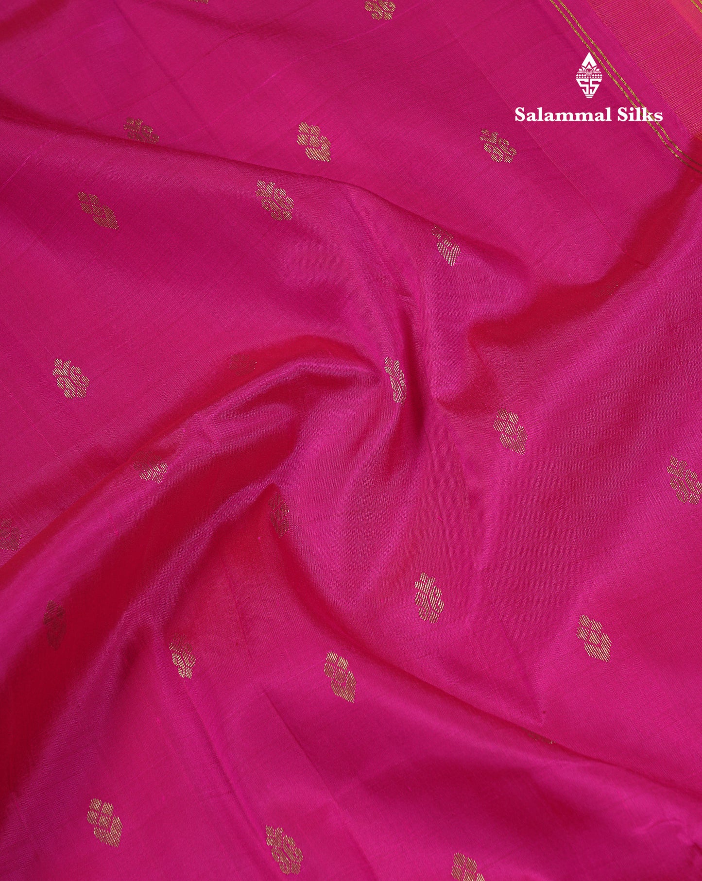 Beautiful Pink Pure Kanjivaram Silk Saree With Contrast Mustard Yellow Traditional One Side Border