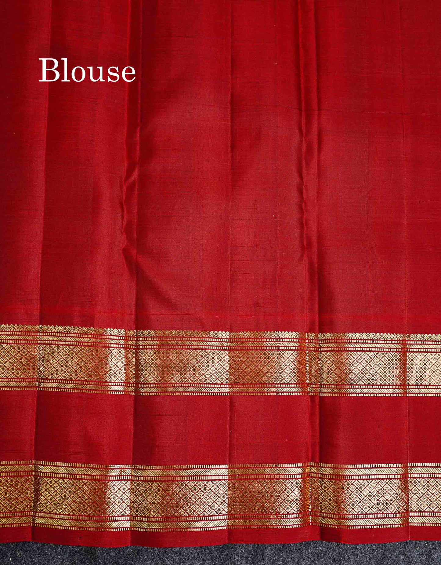 Pure Kanjivaram Silk Saree - Cream Sandal Tiny Zari Checks Along With Contrast Maroon Traditional Rettapet Border