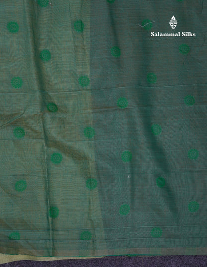 Beautiful Dark Peach Muga Cotton Saree With Contrast Maroon Blouse
