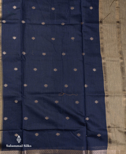 Beautiful Light Chocolate Maheshwar Cotton Saree With Contrast Light Lavender Blouse