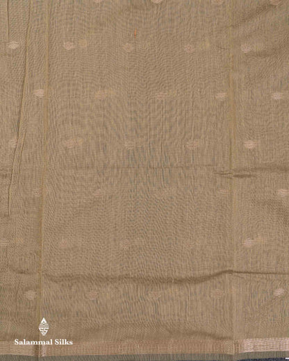 Beautiful Light Chocolate Maheshwar Cotton Saree With Contrast Light Lavender Blouse