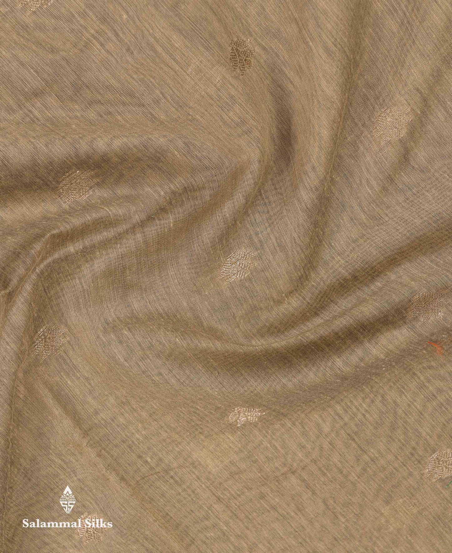 Beautiful Light Chocolate Maheshwar Cotton Saree With Contrast Light Lavender Blouse