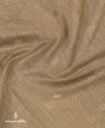 Beautiful Light Chocolate Maheshwar Cotton Saree With Contrast Light Lavender Blouse