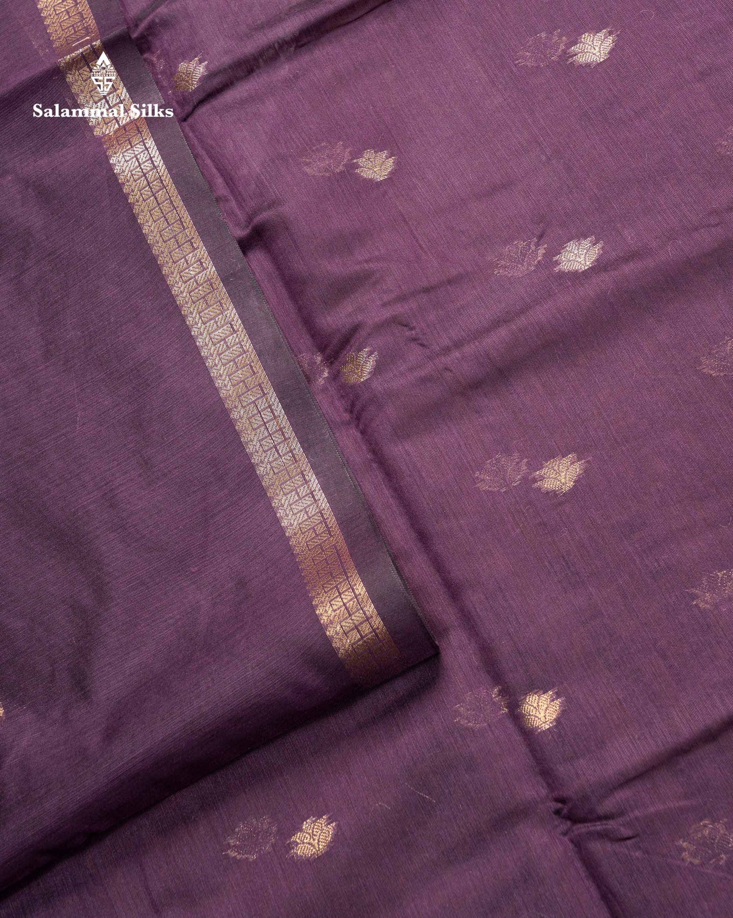 Beautiful Grey Zari Butta Maheshwar Cotton Saree With Contrast Manthulir Green Blouse