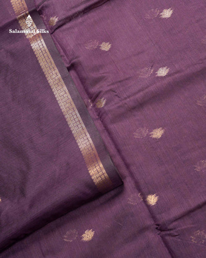 Beautiful Grey Zari Butta Maheshwar Cotton Saree With Contrast Manthulir Green Blouse