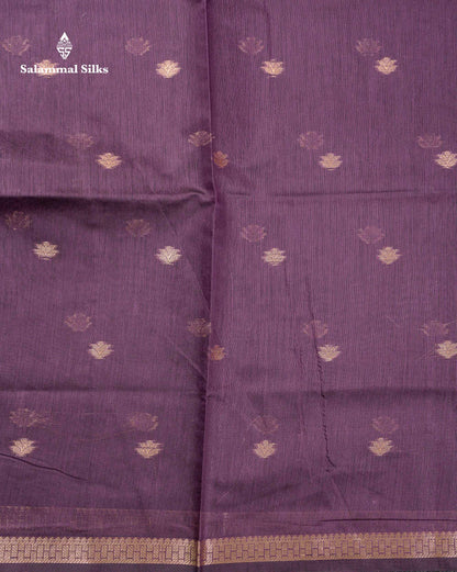 Beautiful Grey Zari Butta Maheshwar Cotton Saree With Contrast Manthulir Green Blouse