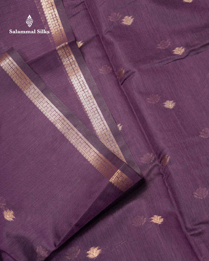 Beautiful Grey Zari Butta Maheshwar Cotton Saree With Contrast Manthulir Green Blouse