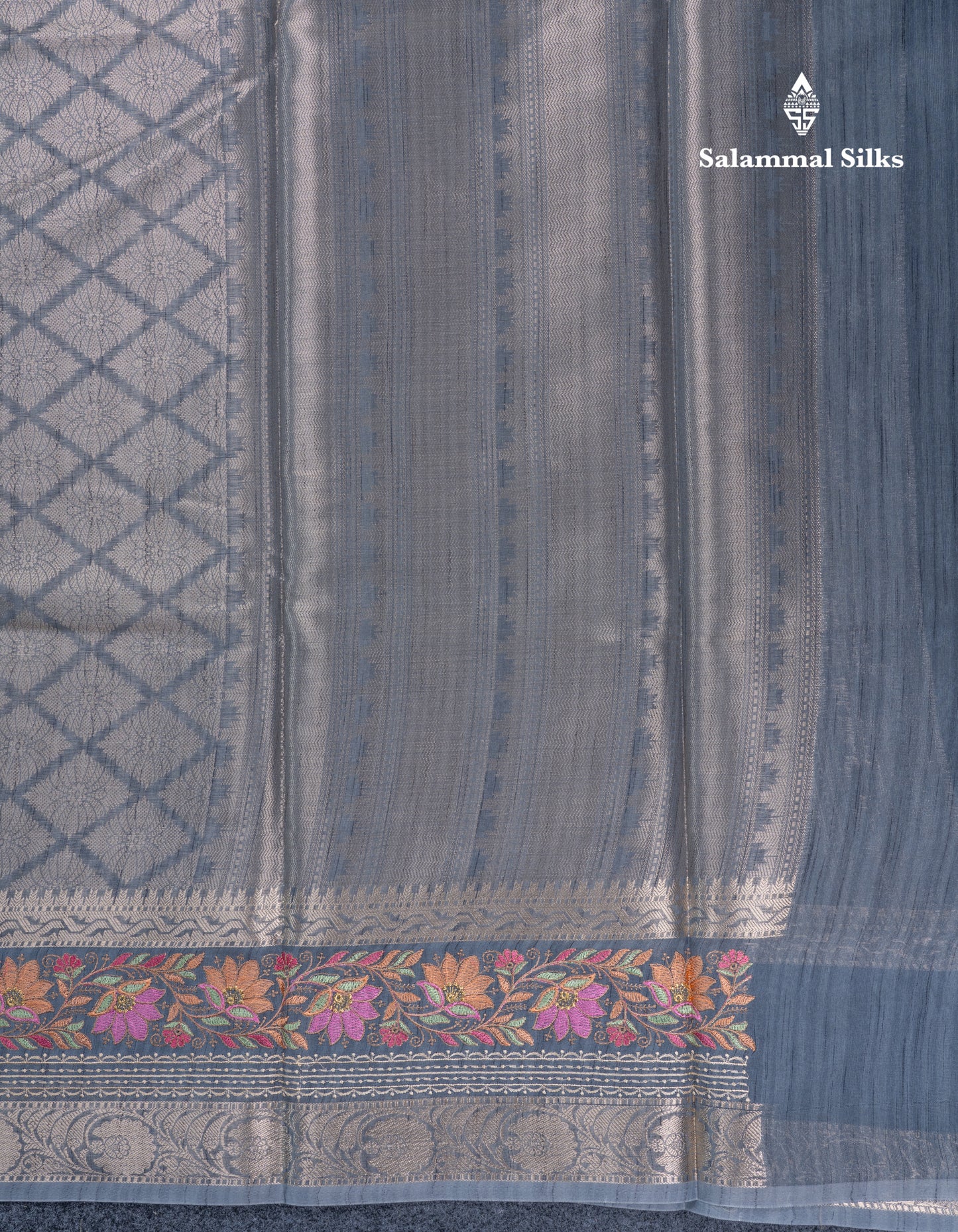 Light Violet Semi Tussar Fancy Saree With Embroidery Border