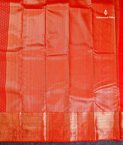 Semi Silk Saree - Redish Maroon Small Checks With Butta Along With Traditional Evening Morning Border