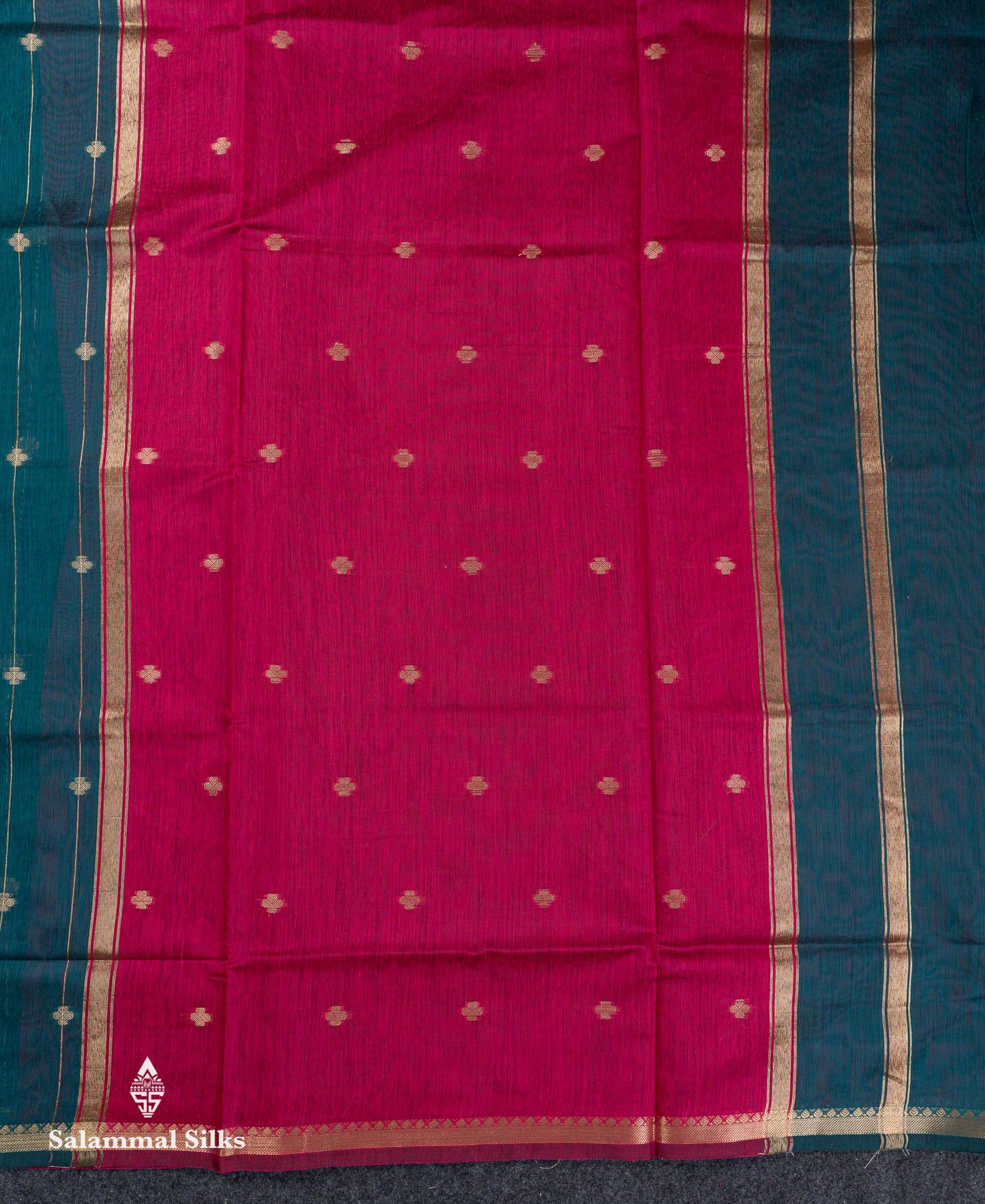 Beautiful Light Grey Stripes With Butta Maheshwar Cotton Saree With Contrast Black Blouse
