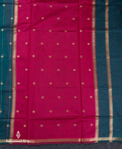 Beautiful Light Grey Stripes With Butta Maheshwar Cotton Saree With Contrast Black Blouse