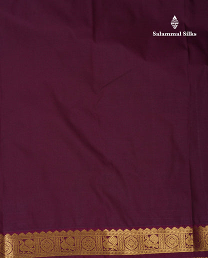 Beautiful Rust Orange Semi Silk Saree With Contrast Dark Brown Traditional Small Border