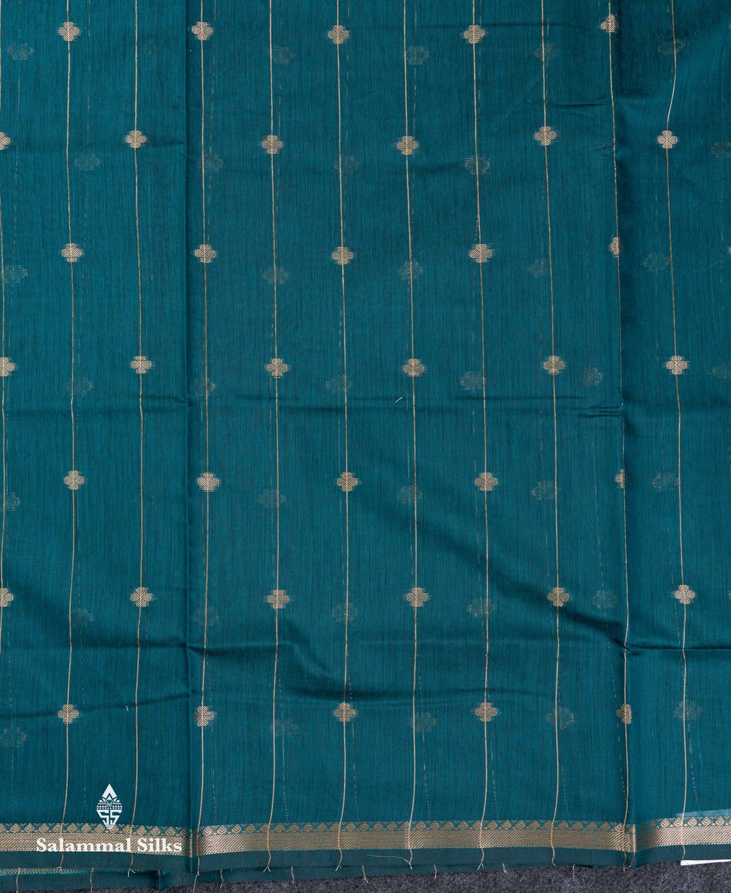Beautiful Light Grey Stripes With Butta Maheshwar Cotton Saree With Contrast Black Blouse