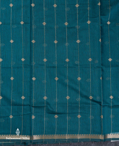 Beautiful Light Grey Stripes With Butta Maheshwar Cotton Saree With Contrast Black Blouse