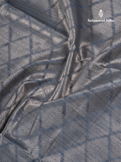 Light Violet Semi Tussar Fancy Saree With Embroidery Border