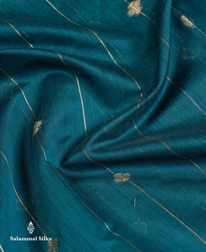 Beautiful Light Grey Stripes With Butta Maheshwar Cotton Saree With Contrast Black Blouse