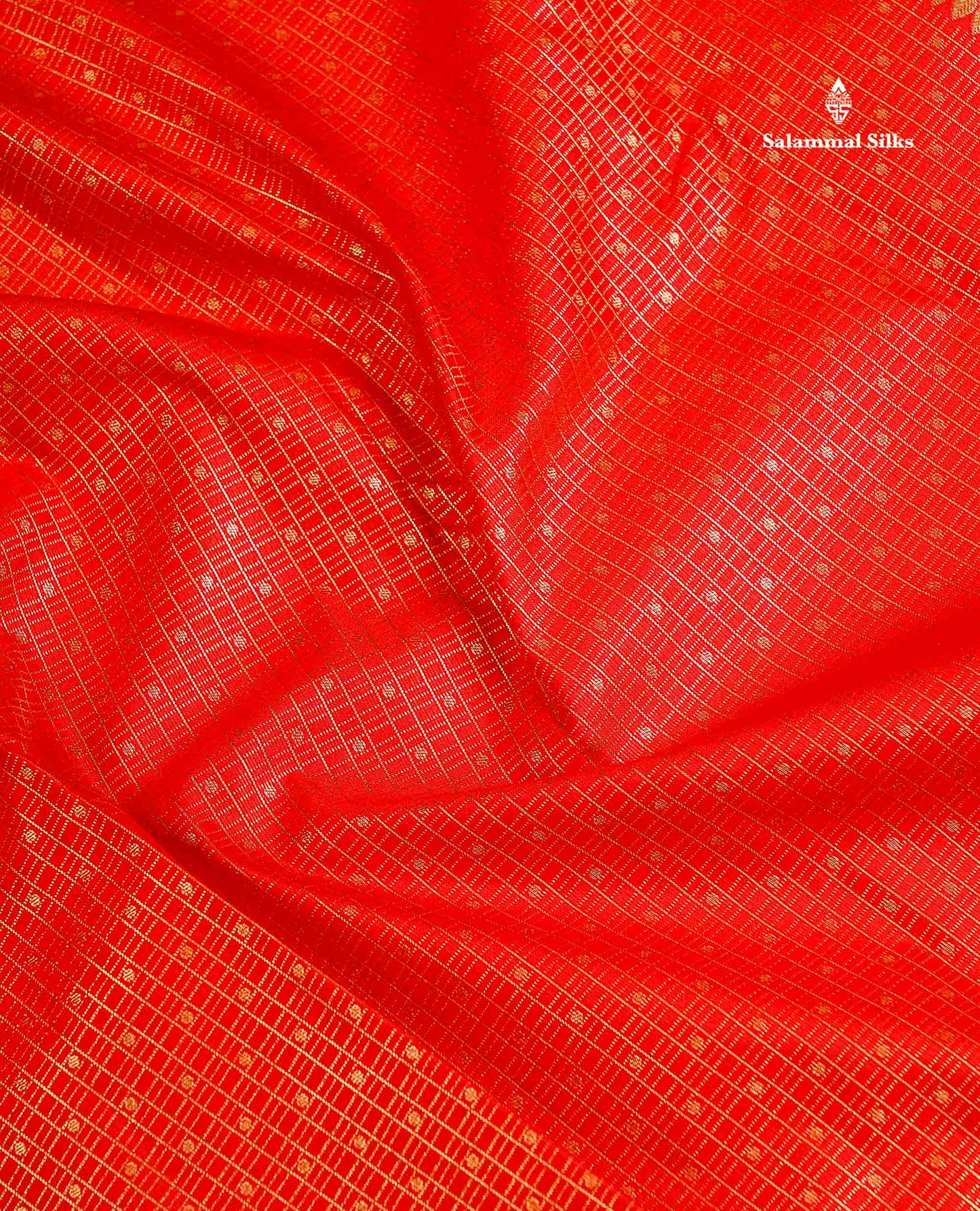 Semi Silk Saree - Redish Maroon Small Checks With Butta Along With Traditional Evening Morning Border