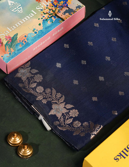 Fancy Cotton Mix Saree Brown With Grand Blouse
