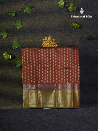 Beautiful Pure Silk Pattu Pavadai (Rani Pink) With Contrast Parrot Green Blouse 18"
