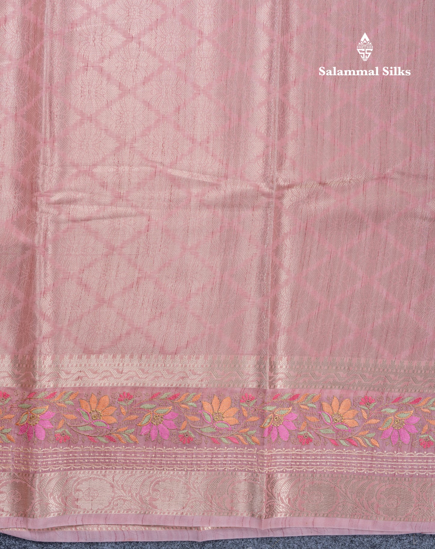 Light Violet Semi Tussar Fancy Saree With Embroidery Border