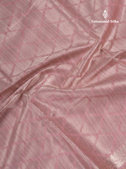 Light Violet Semi Tussar Fancy Saree With Embroidery Border